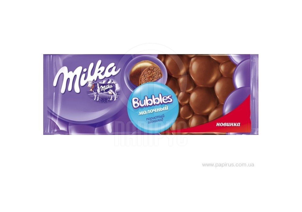 Купить Шоколад молочный Milka Bubbles пористый 80 г - ПАПИРУС