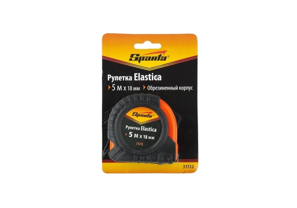 Купить Рулетка SPARTA Elastica 5м х 18мм прорезиненный корпус, $Цена Рулетка SPARTA Elastica 5м х 18мм прорезиненный корпус ⚡Интернет магазин Папирус
