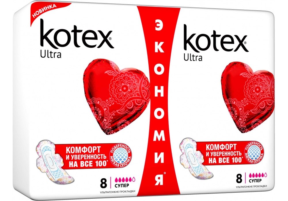 Гігієнічні прокладки Kotex ультра Драй Супер Дуо 16