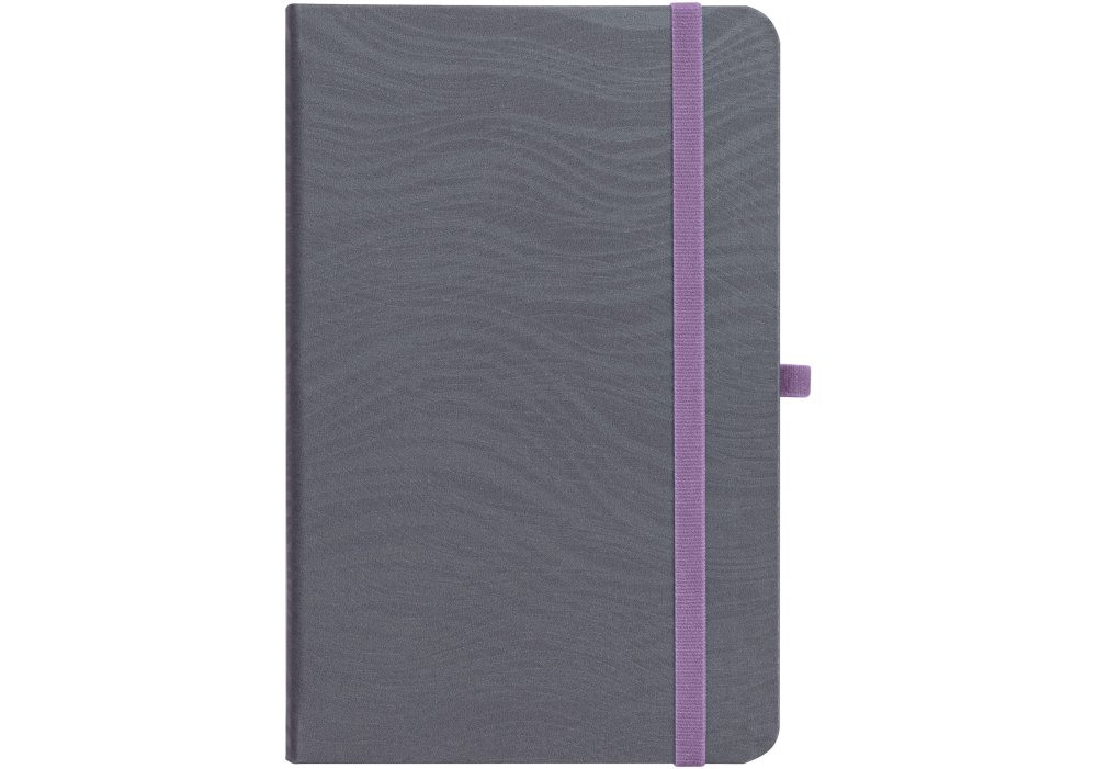 Діловий записник SEA, А5, тверда обкладинка, гумка, білий блок лінія, рожевий