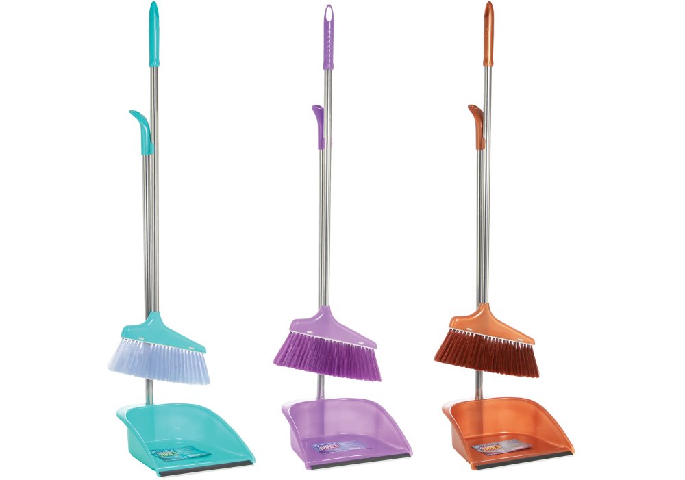 Купить Набор для уборки Economix cleaning: совок + щетка с длинной ...