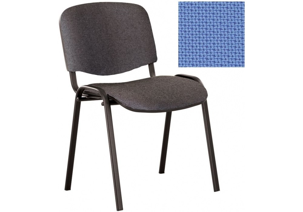 Крісло ISO-17 black, Тканина LUSSO, блакитний LS-17