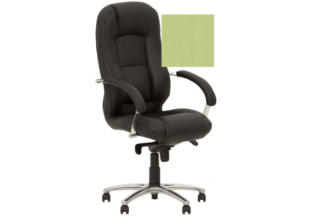 Кресло MODUS STEEL CHROME P ECO-45, Экокожа ECO, зеленый, Хром база