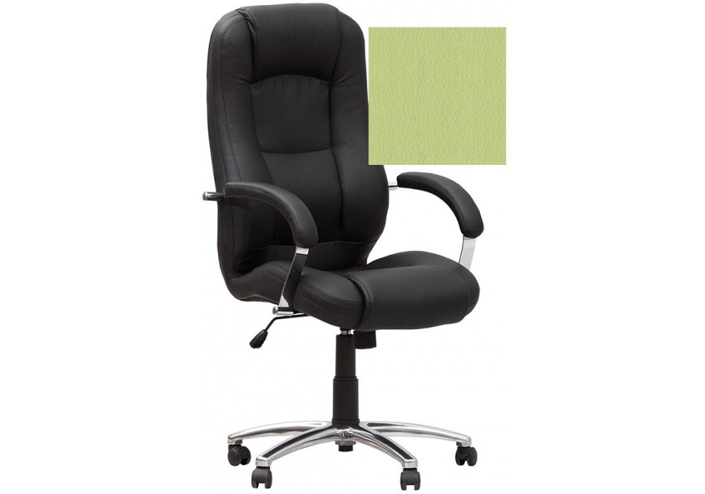 Кресло MODUS STEEL CHROME (TILT) ECO-45, Экокожа ECO, зеленый, Хром база