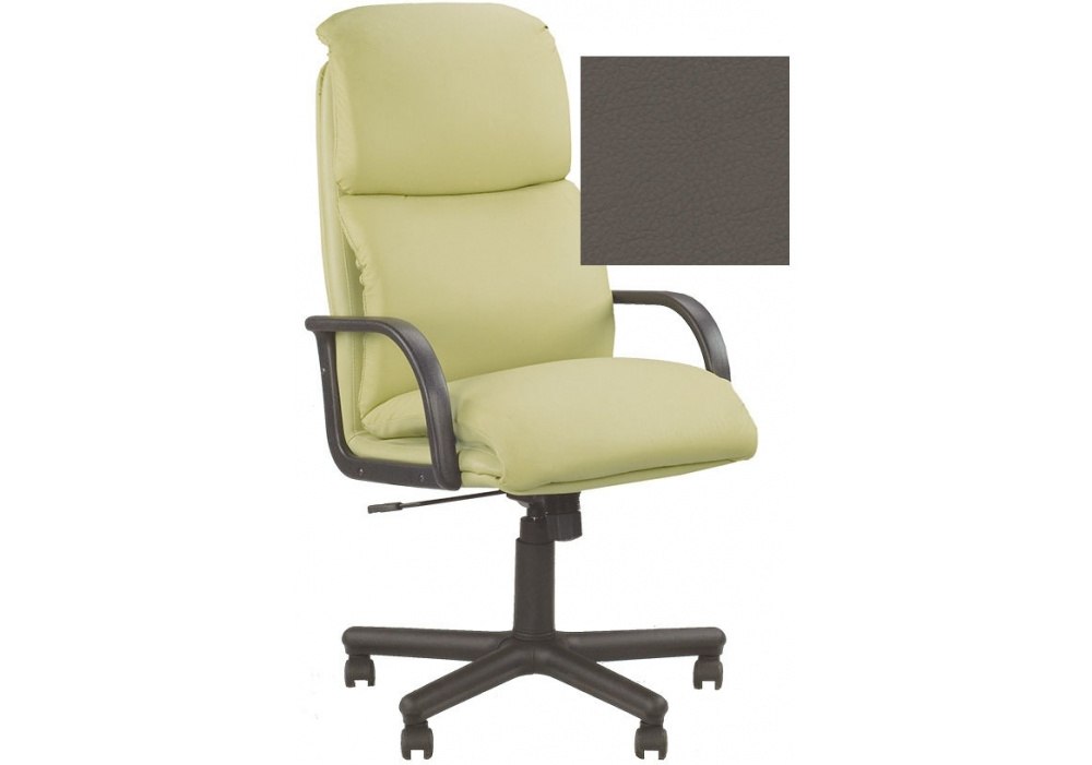 Крісло NADIR ECO-70, Екокожа ECO, сірий, Пласт База, Пласт. Подлокот