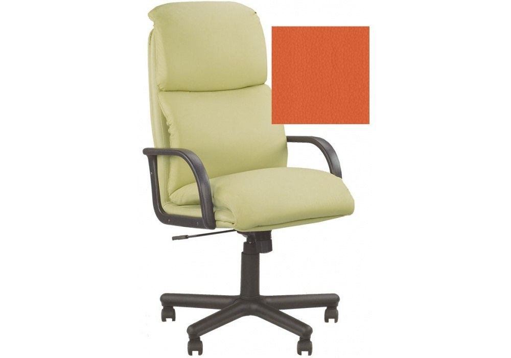 Крісло NADIR ECO-72, Екокожа ECO, помаранчевий, Пласт База, Пласт. Подлокот