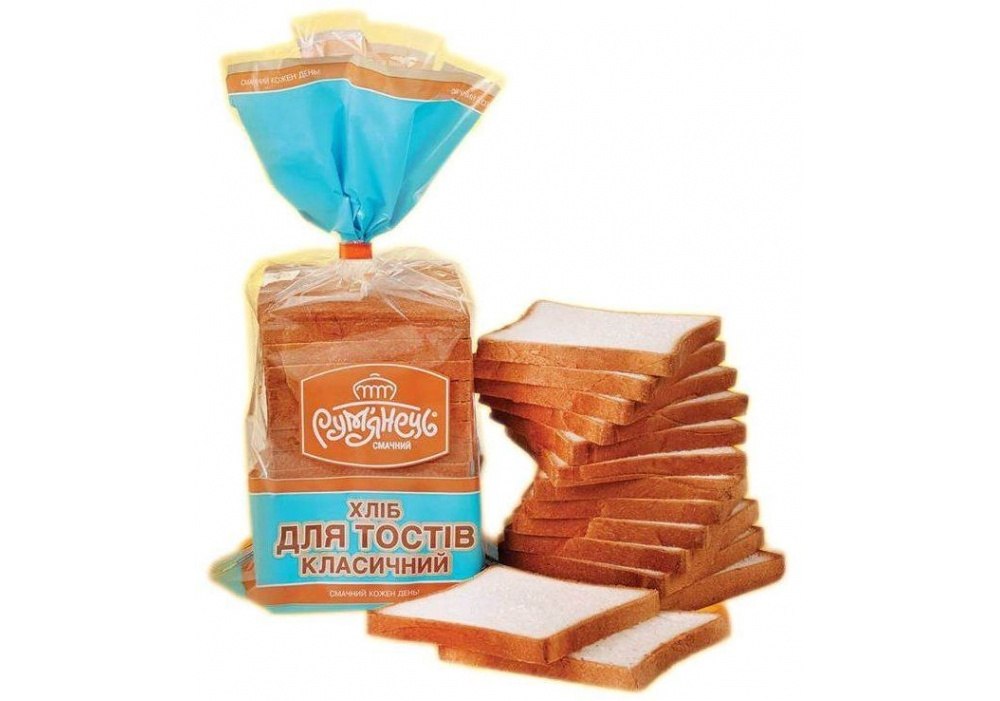 Хліб рум'янець Для тостів Класичний, 350г