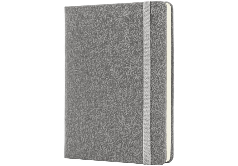 Діловий записник NAMIB, А6, тверда обкладинка, гумка, кремовий блок лінія, сірий