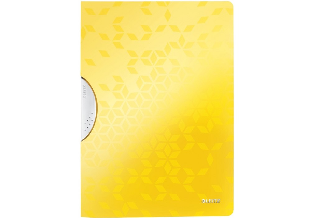 Папка с клипом Leitz WOW ColorClip, A4 PP, желтый металлик