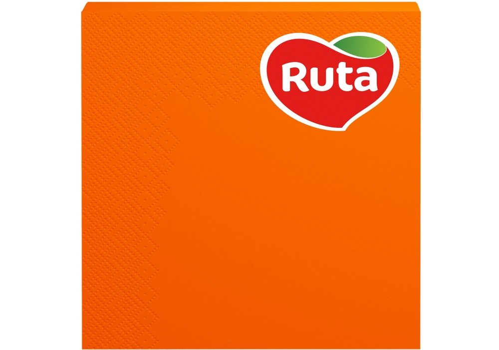 Серветки Ruta тришарові 33х33см помаранчеві 20шт