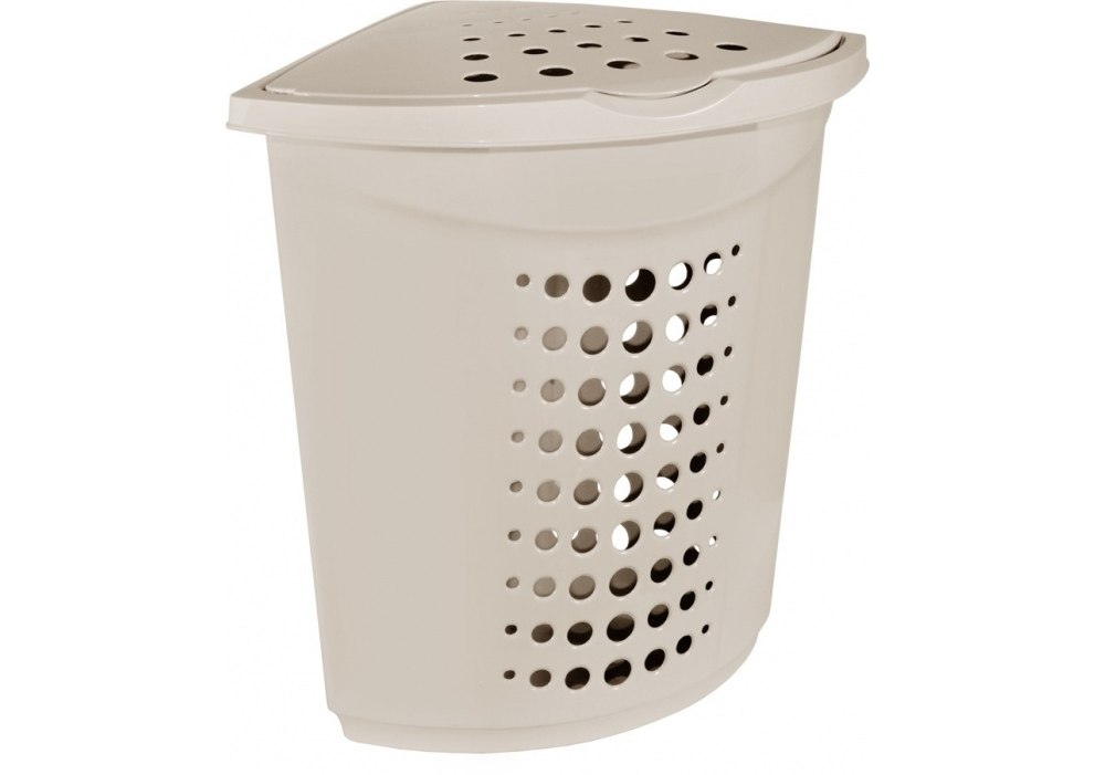 Корзина для білизни 45л(кутова),кремовий ТМ Алеана
