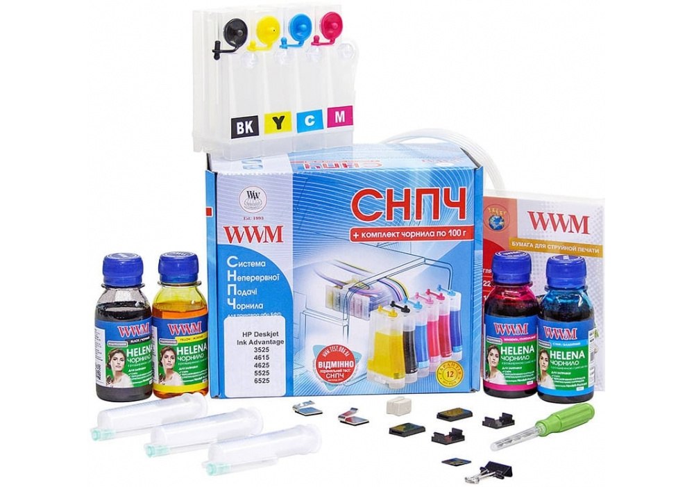 СБПЧ для HP DeskJet 5443 WWM  B/C/M/Y 4х100г IS.0405U