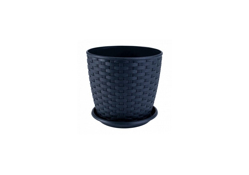 Вазон ТМ Алеана з підставкою "Ротанг" 20*18см, граніт