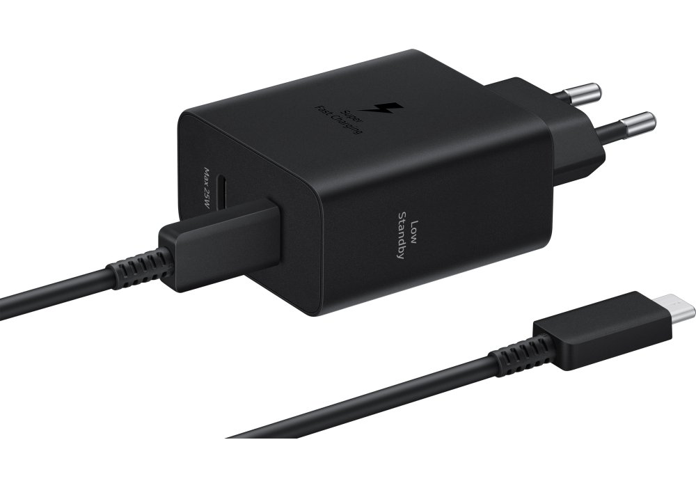 Мережевий зарядний пристрій Samsung 50W Power Adapter Duo (w C to C Cable) Black / EP-T5020XBEGEU