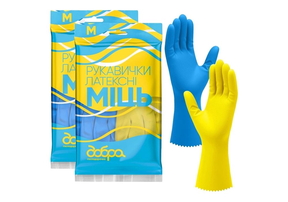 Латексные перчатки МОЦ Добрая хозяйка, размер M
