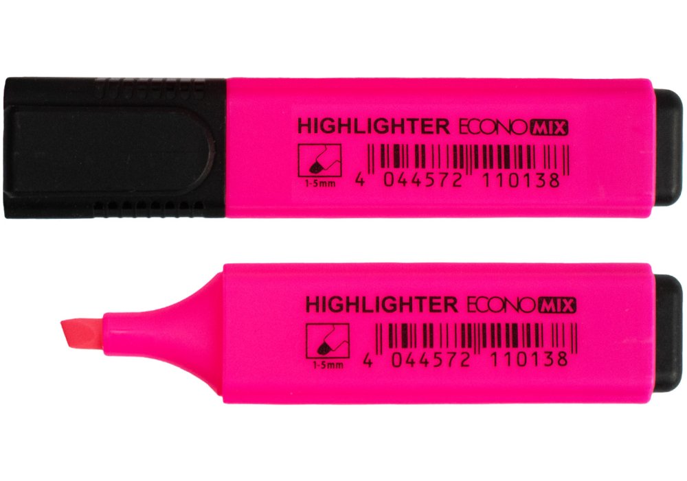 Маркер текстовий ECONOMIX 1-5 мм, колір рожевий