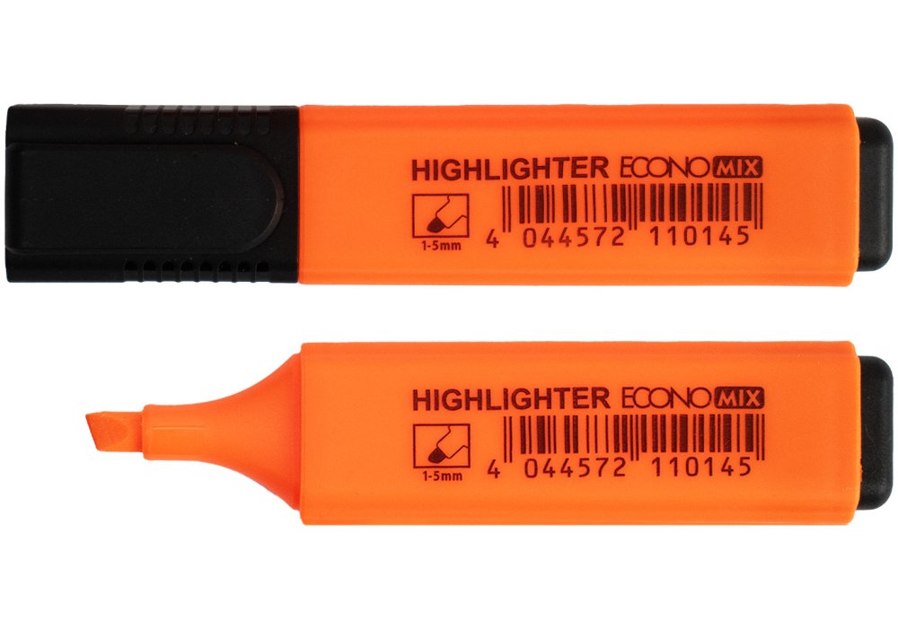 Маркер текстовий ECONOMIX 1-5 мм, колір помаранчевий