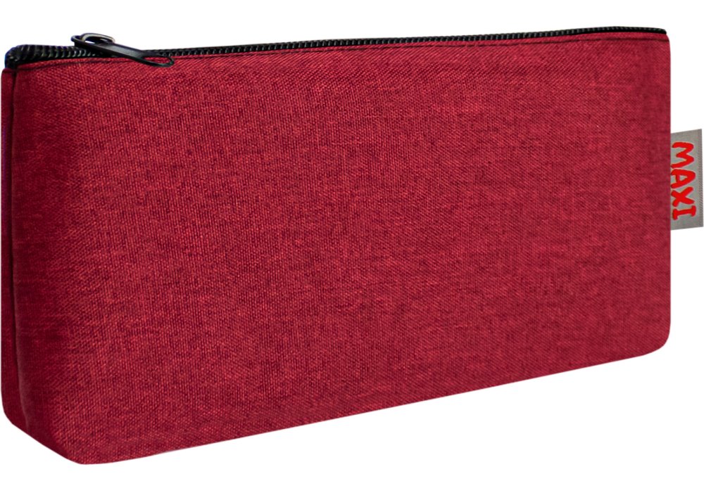 Пенал м'який, на 1 відділення, 20*9*4см, бургунді