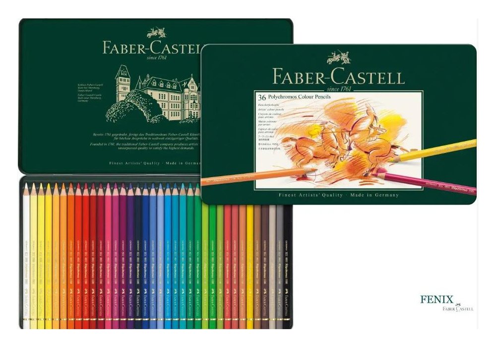 Олівці кольорові  Faber-Castell POLYCHROMOS 36 кольорів в металевій коробці