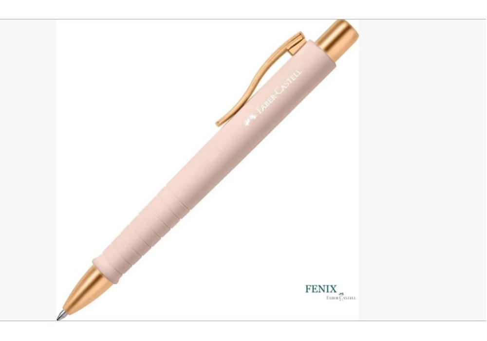 Ручка кулькова Faber-Castell POLY BALL XB автоматична Urban Sky Blue, корпус світло-рожевий