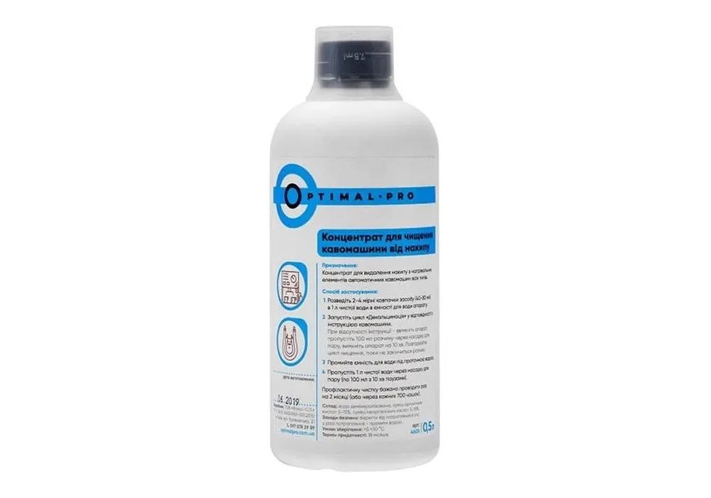 Средство Optimal для удаления накипи в кофемашинах, концентрат 500мл
