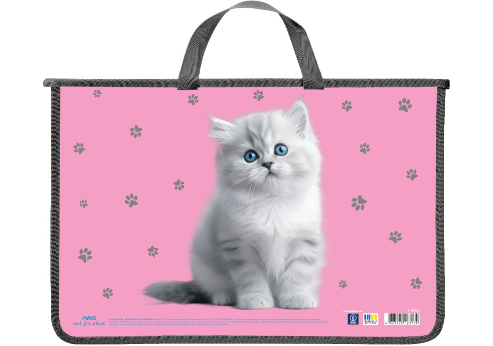 Портфель пластиковий, А4+, на блискавці