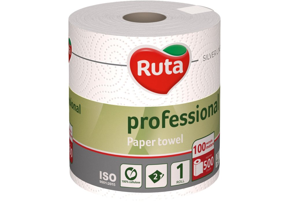 Полотенца бумажные "Ruta" Professional 1рул 2ш 100м