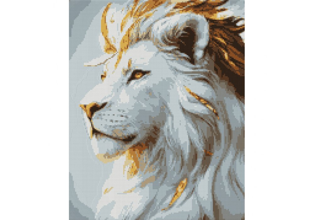 Алмазна мозаїка SANTI "Білий лев", 40*50см на підрамнику