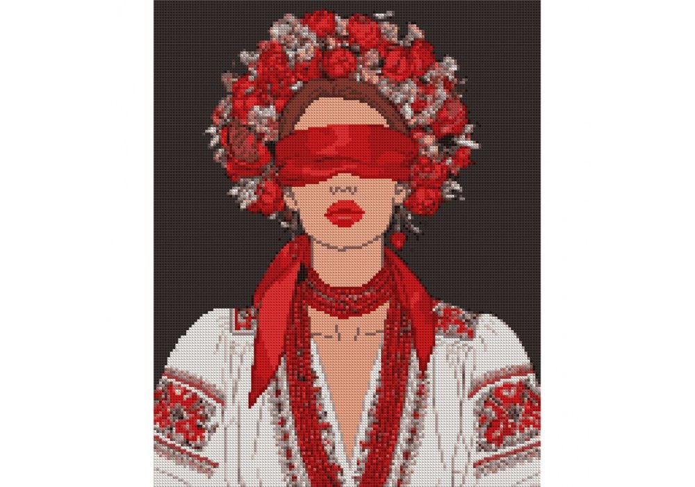 Алмазна мозаїка SANTI "Українська муза", 40*50см на підрамнику