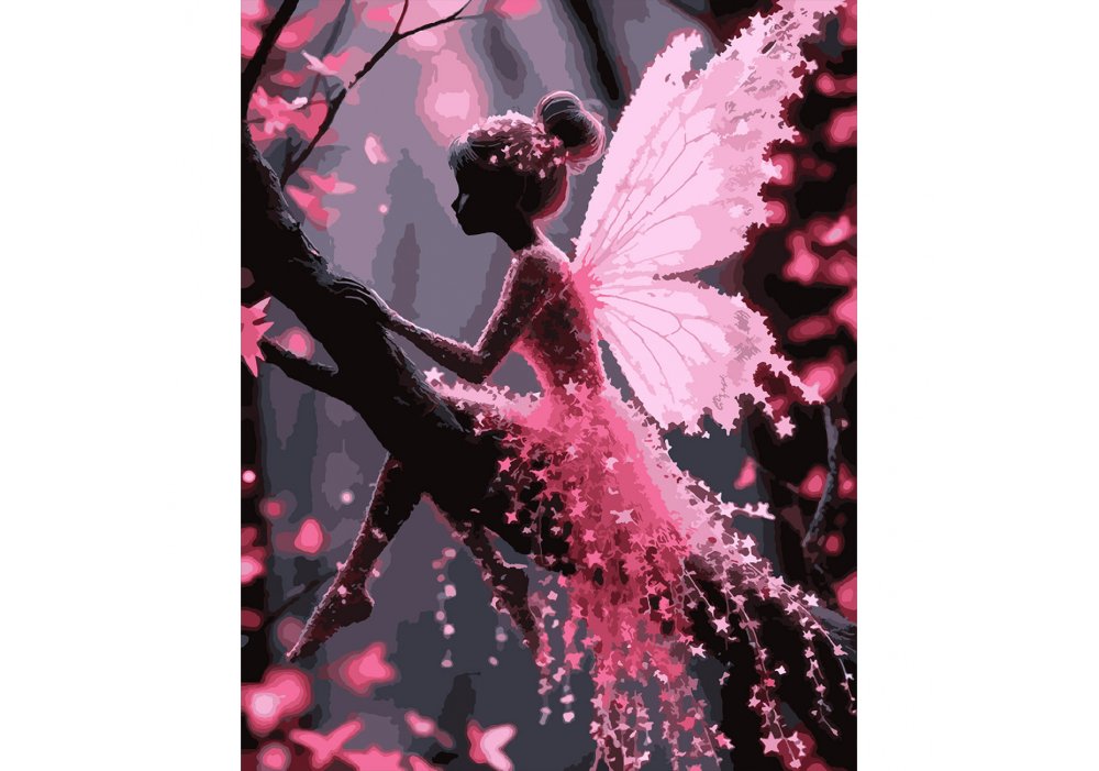 Картина за номерами SANTI "Мила фея", 40*50см, LED підсвітка