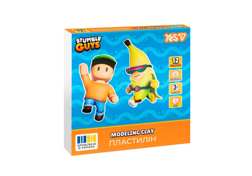 Пластилин Yes, 12 цветов, 240г "Stumble Guys"