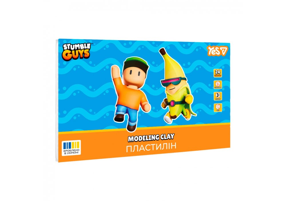 Пластилін Yes, 24  кольори, 480г "Stumble Guys"
