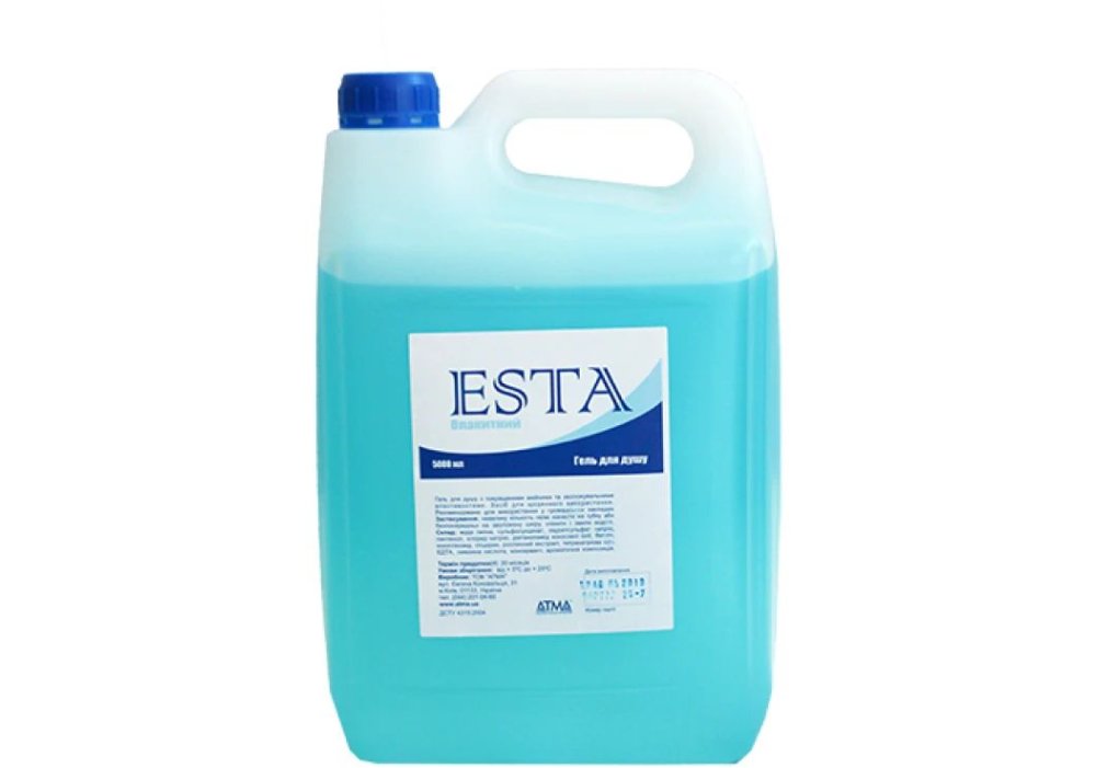 Блакитний гель для  душу   5л. ESTA PLUS АТМА