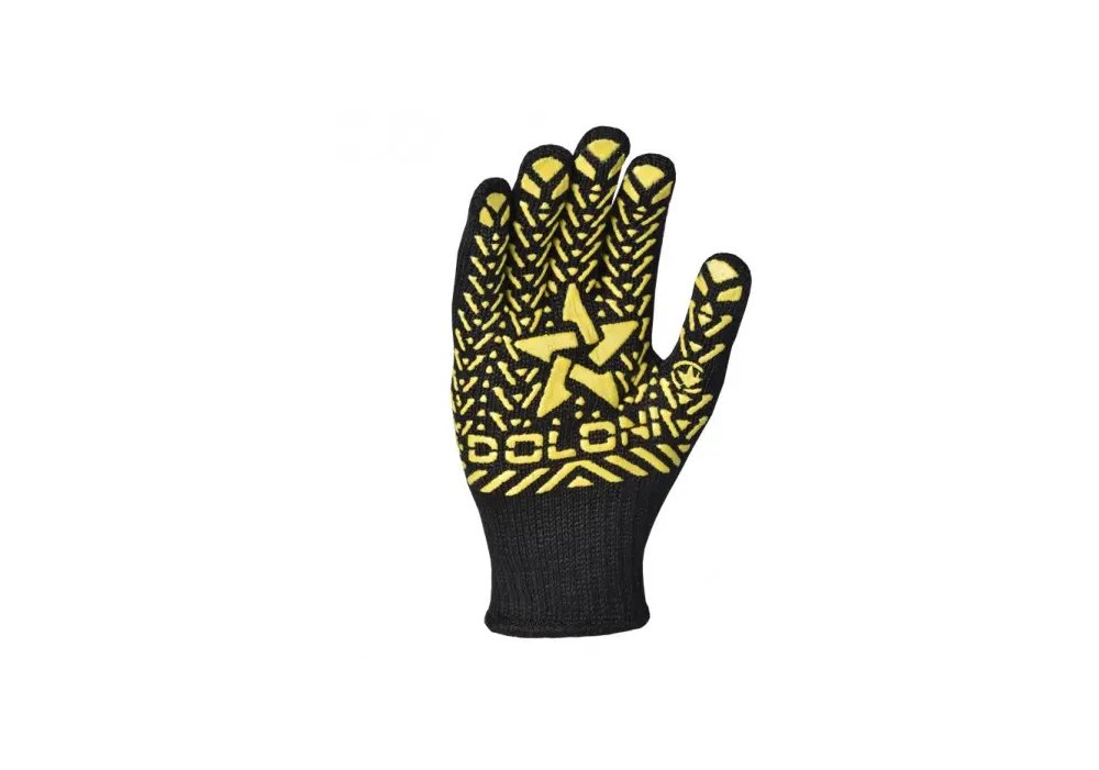 Рукавички 4080 (долоня-зірка) чорні щільність-5нит 7клас ХБ-40%/ПЕ60%  11розм. DOLONI