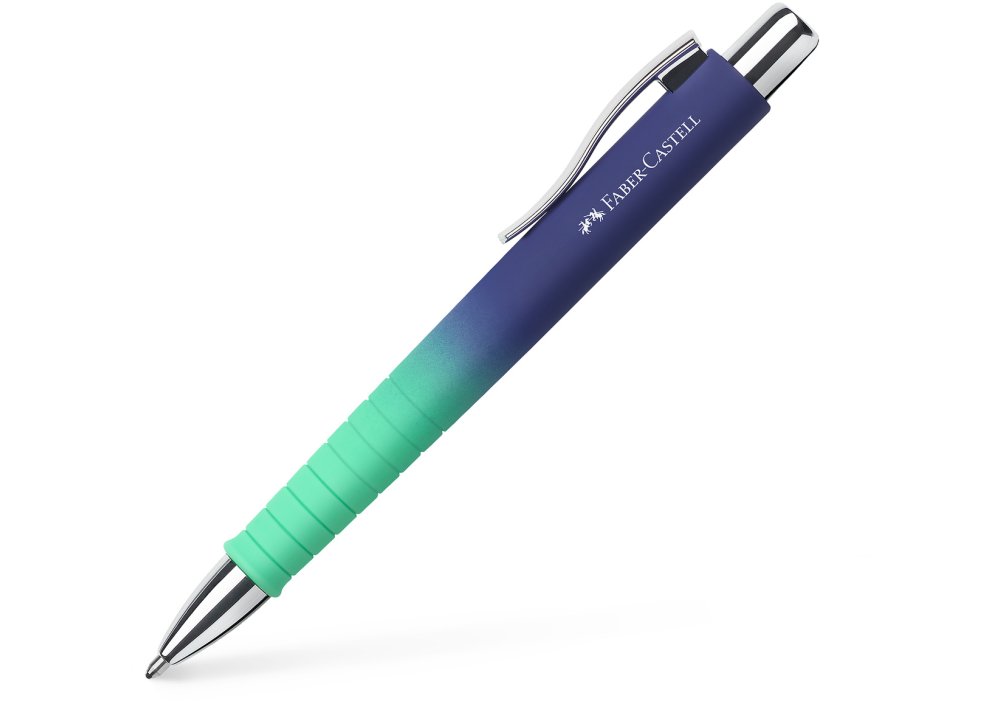 Ручка кулькова автомат. Faber-Castell, POLY BALL FLOW EDITION XB корпус BUZZING BLUE , синя