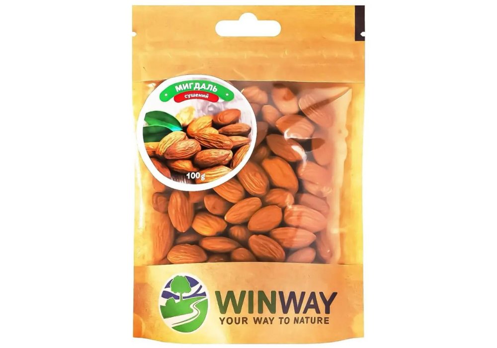 Мигдаль сушений  «WINWAY», zip-пакет, 100г