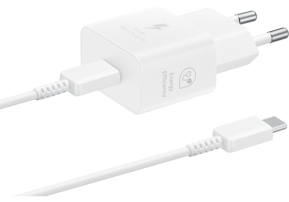 Зарядное устройство Samsung 25W Travel Adapter + Type-C cable White (EP-T2510XWEGEU)