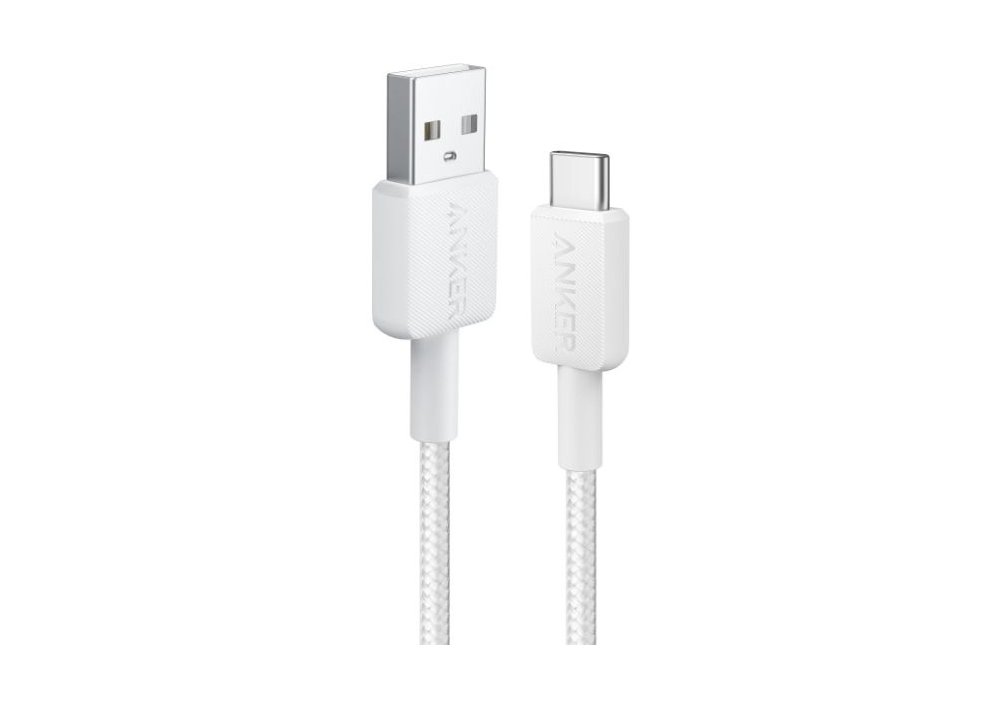 Кабель Anker 322 USB-A to USB-C - 0.9m Nylon White