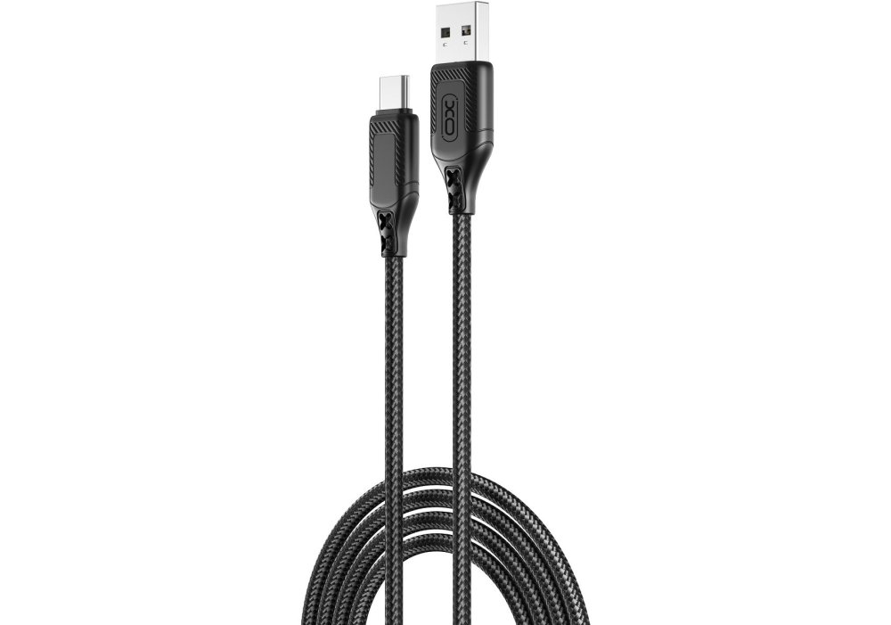 Кабель XO NB235 Zebra Series Braided USB-A to Type-C - 1m (Black)