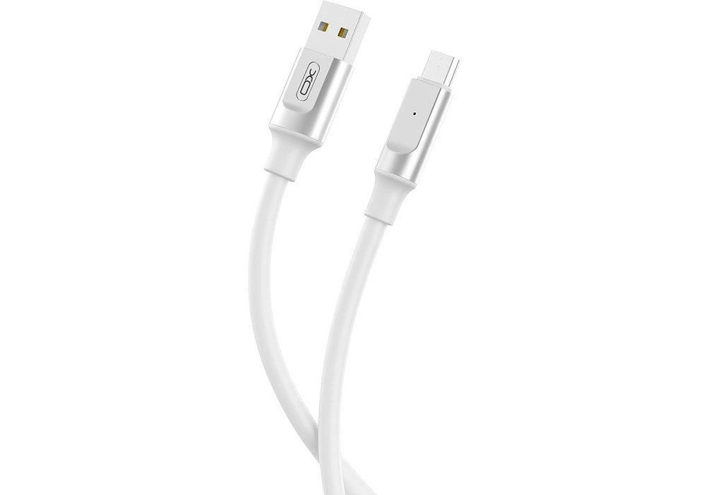Кабель XO NB251 Liquid Silicone Rubber USB-A to Micro - 6A - 1m White