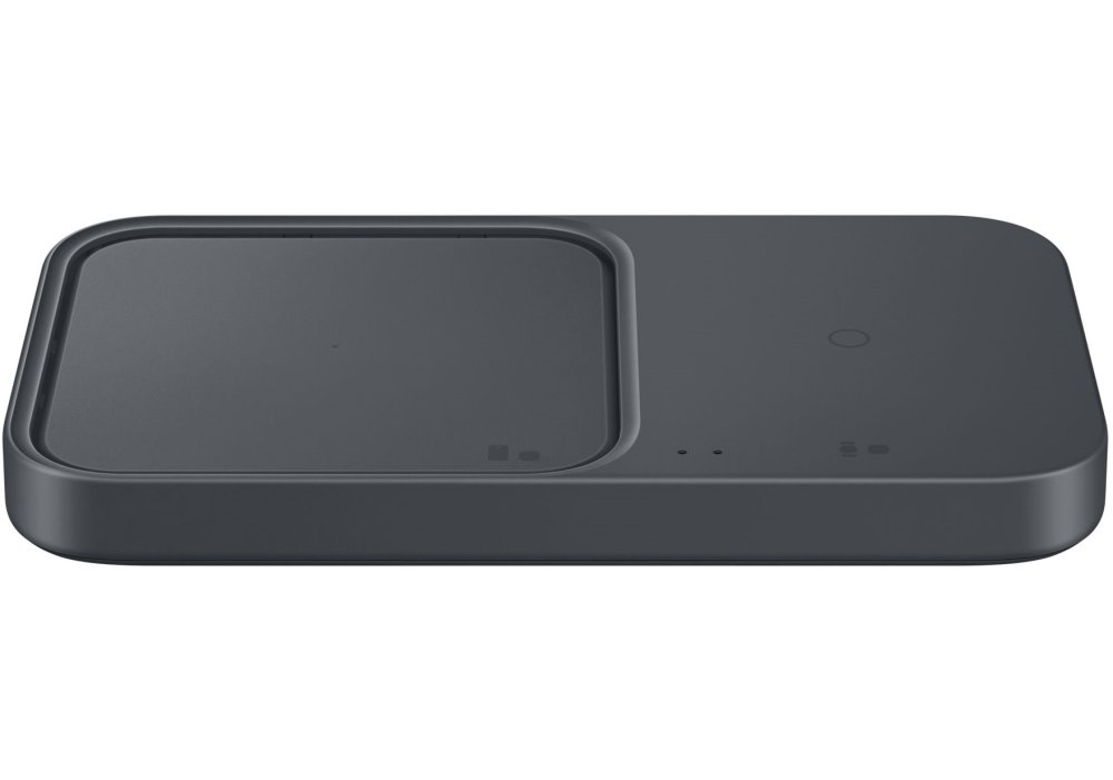 Зарядний пристрій бездротовий Samsung Duo 15Вт з блоком живлення, сірий темний