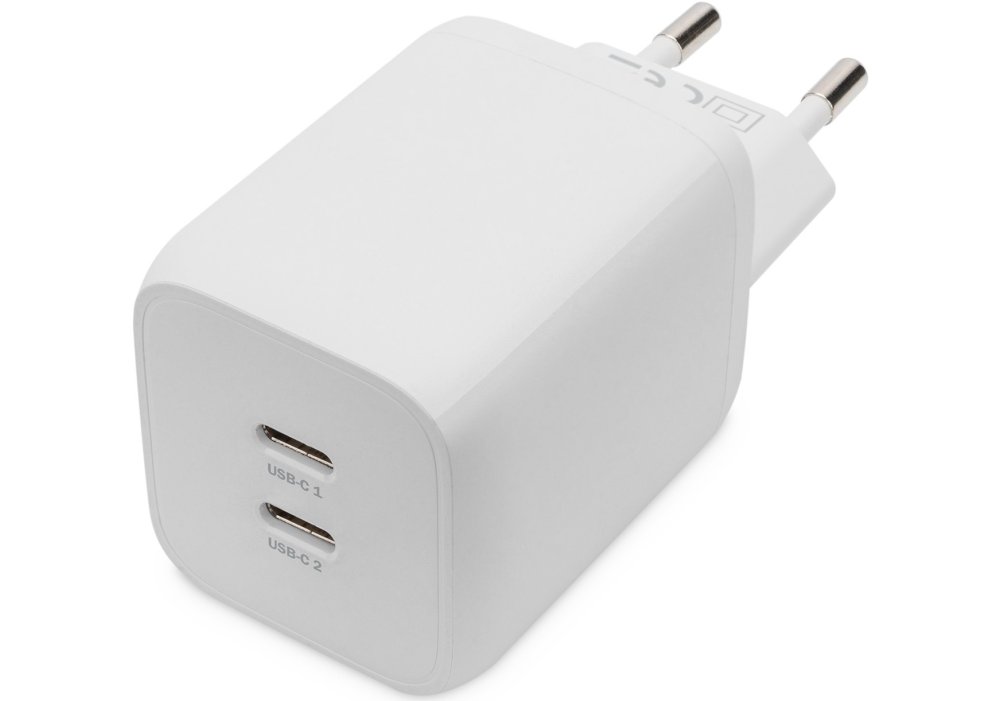 Зарядний пристрій DIGITUS 2хUSB-C, 65W, GaN