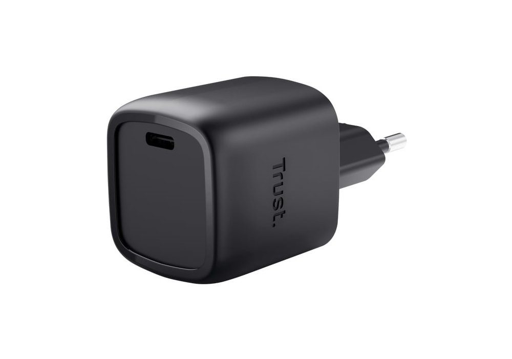 Зарядний пристрій мережевий Trust Maxo 30Вт, GaN, USB-C, PD/PPS, чорний
