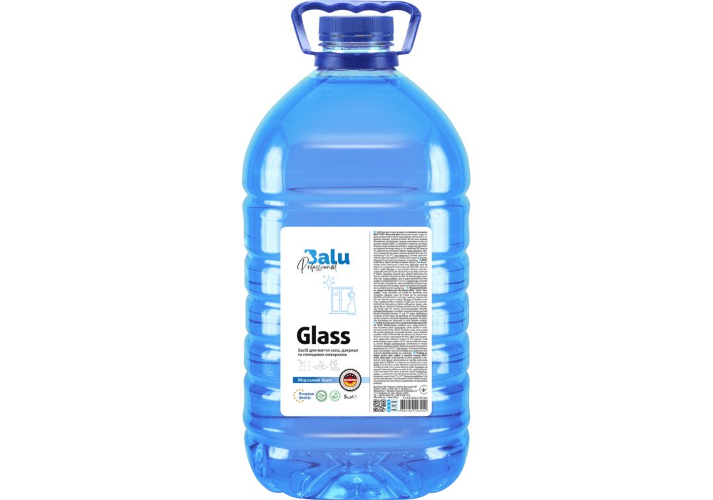 Засіб для миття скла, дзеркал та глянцевих поверхонь BALU GLASS Лайм, пл. пет 5л