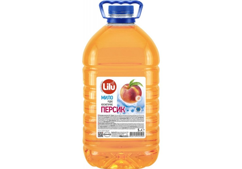 Мило рідке косметичне  LILU  "Персик", пл. пет 5 л.