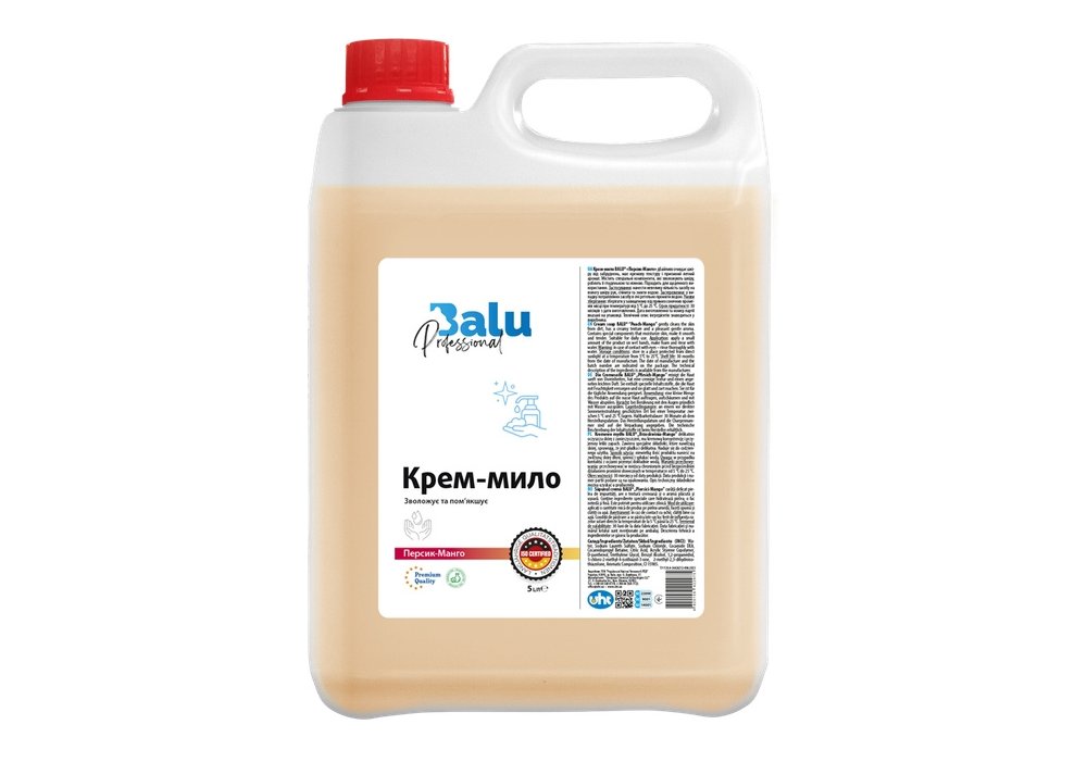 Крем-мыло BALU "Персик-Манго", кан. 5 л