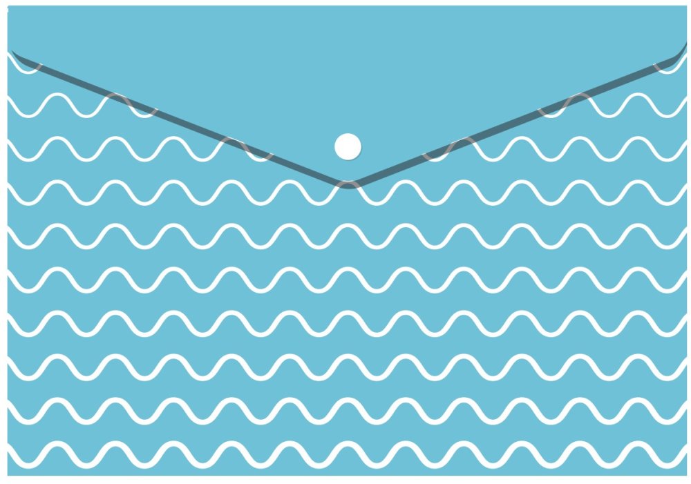 Папка-конверт А4 на кнопці, 180 мкм