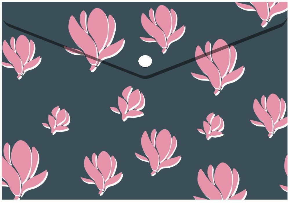 Папка-конверт А4 на кнопці, 180 мкм