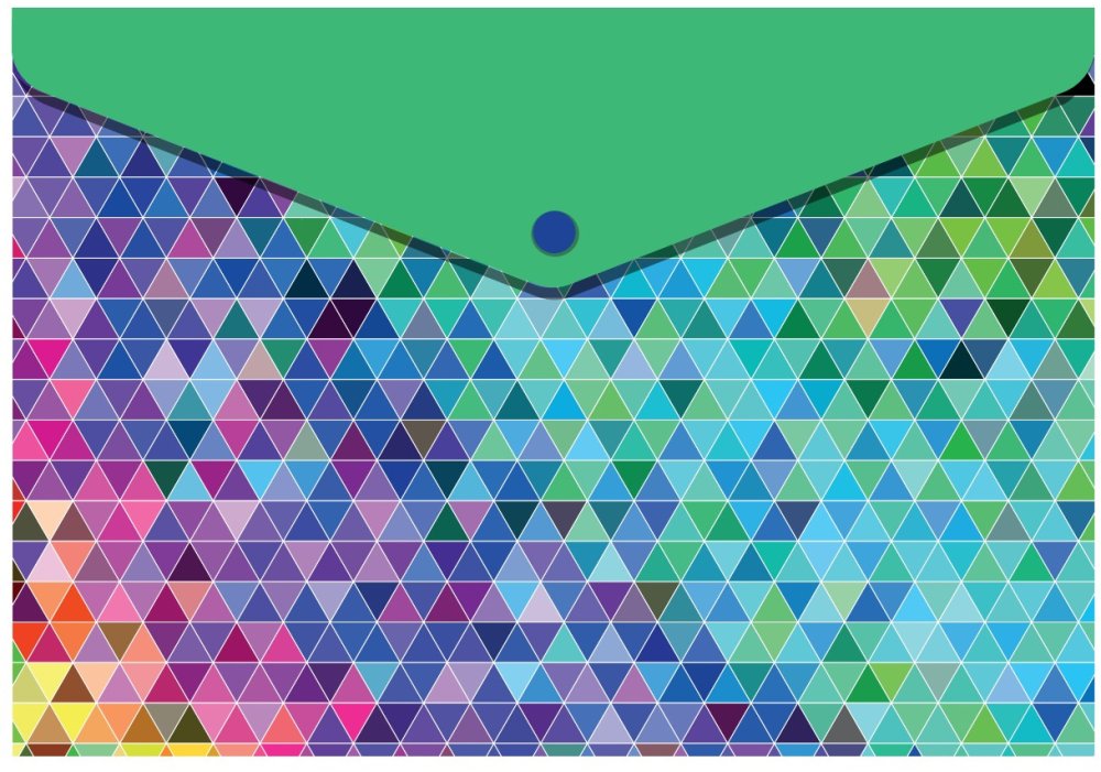 Папка-конверт А4 на кнопці, 180 мкм