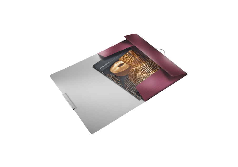 Папка-бокс А4 на резинке Leitz Style, PP на 150 лист., гранатовый красный